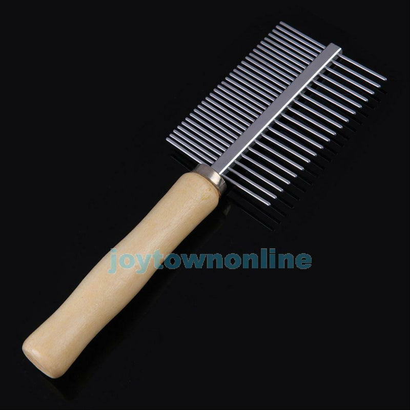 Pet Dog Cat Stainless Steel Row Teeth Brush Grooming Hair Comb Rake Trimmer Tool
