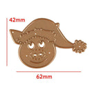 Pig Wear Cap Cutting Dies Stencils Scrapbook Embossing DIY Craft Album Card