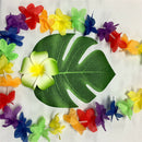 12PCS Tropical Hawaiian Big Green Leaves Luau Party Flower Table Ornaments Decor