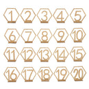 Wooden Freestanding 1-20 Table Number Sign Stand Wedding Table Decoration