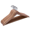 10 Pieces Solid and rotating metal hook Wooden Hangers with Notches Non-sli