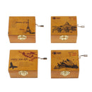 1pack Wood Hand-cranked Music Box Melody Box Plays Castle in the Sky Tune