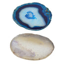 2 Pieces Colorful 80-100mm Agate Quartz Crystal Slices Coaster Home Ornament