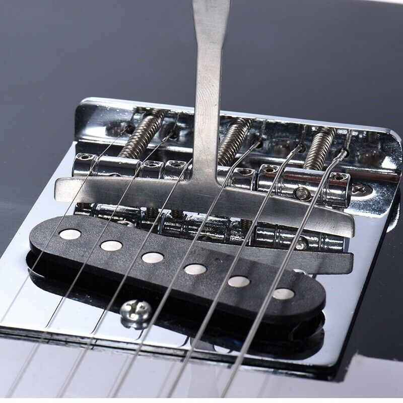 13 Pcs Guitar Bass Luthier Tools Set Pin Puller Keychain Double Sided Gauge