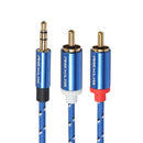 3.5mm Male to 2 RCA Male Aux Audio Cable for Amplifier Phone Edifer (0.5m)