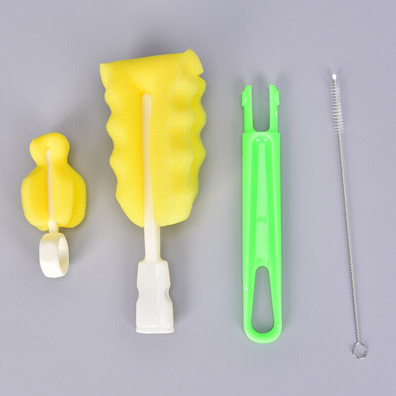 3Pcs Baby Bottle Sponge Brush Cup Glass Washing Cleaning Kitchen Cleaner To Kw