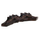 Bow Chinese Wooden Brush Holder Holder Carved Art
