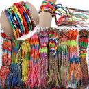 10pc Handmade Thread Woven Friendship Cords Hippie Anklet Braid Lucky Bracelet