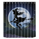Halloween Witch Shower Curtain Bathroom Waterproof Shower Curtain Printing  S4Z9