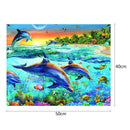 DIY 5D Round Diamond Painting Dolphins Embroidery Cross Stitch Craft Decor