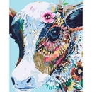 Colorful Cow DIY Oil Painting Paint by Numbers Kit Unframed For Home Art Crafts