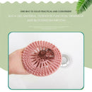 Silicone Sink Strainer Water Stopper Floor Drain Hair Bathtub Plug (Pink) A