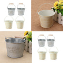 10pieces Shabby Galvanised Metal Iron Flower Plants Buckets Flower Vase Pots
