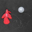 Silicone Aquarium Suction Cup Emulational Artificial Fish Ornament Red O2W7