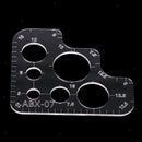 4Pcs Acrylic Template Stencil Handcrafting Set For Leather Pattern Craft DIY
