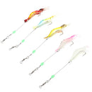 5pcs Soft shrimp bait luminous silicone prawn fishing lures hook bait 5 colors3C