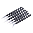 6Pcs ESD Safe Precision Tweezers Stainless Steel Anti Static Maintenance Tool TO