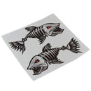 2 Pieces Skeleton Fish Stickers Graphics Accessories for Kayak Fishing BoatF3C
