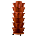 Stackable Three Pedal Pot Basket Container, Maroon Qty: 1Pcs L1C3