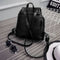 Leisure PU Leather Multi-Function Women Travel Backpack Schoolbag