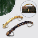 4 Pack Purse Clasp Frame 5.91 inch Bamboo DIY Bag Craft Purse Making Handle A