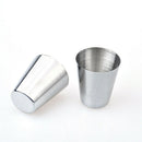 6Pcs/30Ml Stainless Steel Camping Tableware Compact Size Cover Mug Camping