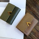 Matte Leather Small Women Wallet Mini Womens Wallets And Purses Short Femal D9Y5