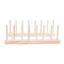Wood Plate Holder Dish Rack Drain Storage Display Stand Kitchen OrganizerS Bj