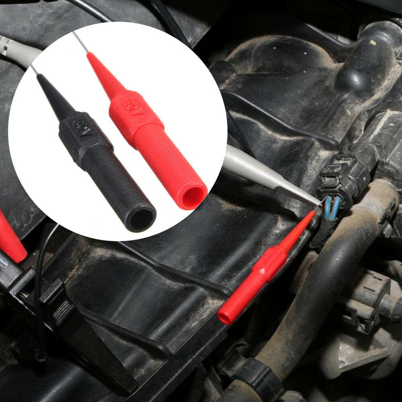 2Pcs/Set Red+Black Insulation Piercing Needle Non-destructive Test Probes Tool