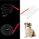 heavyduty metal chain dog puppy walking lead leash clip with red nylon handle M&