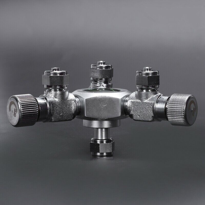 Aquarium Fish Tank 3 Way Air Pump Co2 Regulator Solenoid Cylinder Splitter