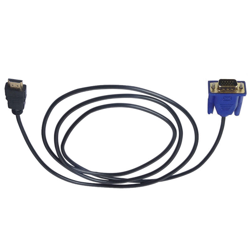1080P HDMI to 15 Pin VGA HDMI Male Adapter Converter Cable PC HDTV DVD 6FT. G6M4
