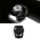 Black Metal Alloy Car Engine Start Stop Button Cover Trim Cap Auto Decorative