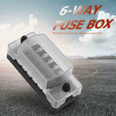 Car Marine Boat 6 Way Blade Fuse Box Holder ATC ATO Fuse Block DC 32V-12V