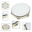 8" Hand Held Tambourine Drum Bell Birch Metal Jingles Percussion Musical