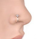 Nose Ring Ear Hoop Tragus Cartilage Earring Crystal Stainless Surgical Steel ï¼D