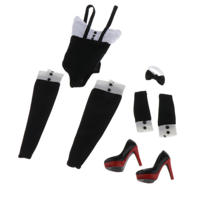 1/6 Scale Bartender Girls Bodysuit Costumes for Hottoys, CY CG Girl, TTL,