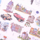 2Sheets Creative Buildings Diary Scrapbook Decoration DIY Stickers Toys Gift BX