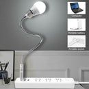 Portable Folding LED Bulb Table Lamp Metal Hose 5V Energy Saving USB Port