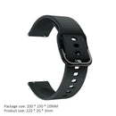 Silicone 20mm Solid Color Strap for Amazfit GTS Garmin Vivomove HR (Black)