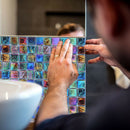 18pcs Mosaic Tile Wall Stickers Kitchen Bathroom Home Sequin DIY Decals (2)