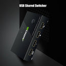 2 in 4 out KVM Switch Splitter Box 2 PCs Sharing 4 USB Devices Switcher For PC