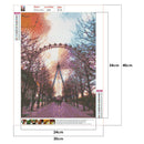 5D Diamond Painting Ferris Wheel Round Drill Embroidery Mosaic Kit (k944) A