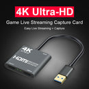 4K HDMI Video Capture Card HDMI to USB 3.0 Video Grabber with Loop Out
