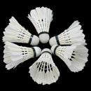 Durable Training Sport White Feather Badminton Balls Game-Match Shuttlecocks x 6