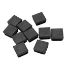 Plastic Square Blanking End Caps Tubing Tube Inserts 25mmx25mm 10 Pcs M9S4