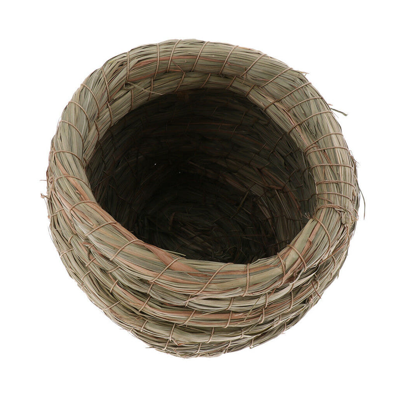 Handwoven Straw Bird Nest Bed House Macaw Parrot Breeding Cave Bird Nest