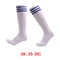 Anti-slip Sports Socks Stripe Men Basketball Calf Length Socks (White M) A