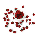 50pcs 3cm Artificial Silk Rose Bud Flower Heads Wedding Home DIY Decor Craft Red