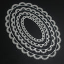 4PCS Oval Cutting Dies Stencil For DIY Scrapbooking Embossing Decor Craft SN9F